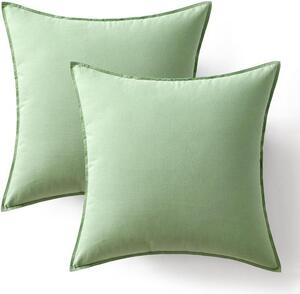 Fete de perna decorative 40x40 cm, set 2 buc, poliester, verde deschis