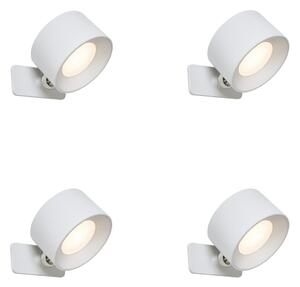 Set de 4 Aplice și Plafoniere Moderne Albe cu LED Reîncărcabil - Bright