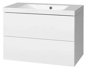 Mereo Mereo, Aira, Dulap de baie cu chiuvetă din marmură turnată 81 cm, MER-CN711M