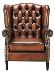 Fotoliu din piele Chesterfield Hemingway Light Vintage LightBrown