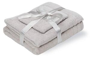 Set Prosoape Bumbac , 600 Gsm, De Fata 50x90 Cm + De Corp 70x140 + De Maini 30x50 Cm, Gri