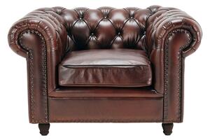 Fotoliu din piele Chesterfield Austen DarkBrown