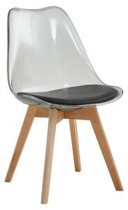 Z0ND0 Scaun sufragerie Bralla 2 (transparent + fag + negru) . 1116240