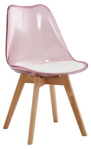 Z0ND0 Scaun sufragerie Bralla 2 (transparent + roz + fag + alb) . 1116242