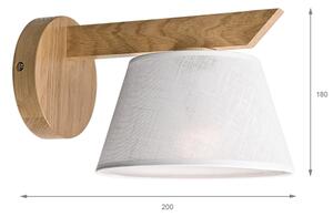 Aplică Brilagi ANTHONY 1xE14/40W/230V stejar/alb