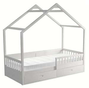 Z0ND0 Pat pentru copii 90 cm Burgues (alb) (cu somieră) (cu sp. depozitare). 1116252