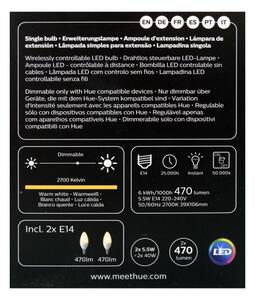 SET 2x LED Bec dimmabil Philips Hue WHITE E14/5,5W/230V 2700K