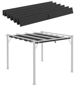 Outsunny Copertina retractabila pentru pergola, Copertina de rezerva din material textil pentru pergola de 3 x 3 (m), gri inchis | AOSOM RO