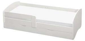 Z0ND0 Pat de o persoană 90 cm Carecen (alb) (cu somieră) (cu sp. depozitare). 1116283