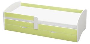 Z0ND0 Pat de o persoană 80 cm Carecen (verde + alb) (cu somieră) (cu sp. depozitare). 1116282