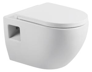 Erga Astrid, vas de toaletă suspendat 510x360x360mm, fără ramă + capac WC cu închidere silențioasă, alb, ERG-V03-ASTRID-RIM-WH