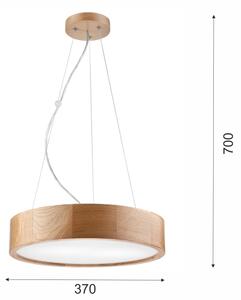 Lustră LED pe cablu Brilagi CARVALHO 2xE27/60W/230V stejar d. 37 cm
