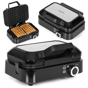 Aparat pentru vafe, aparat pentru vafe cu plăci antiaderente - 1200 W cu control al temperaturii