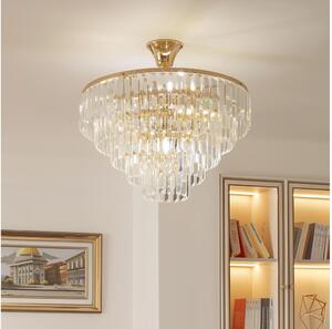 Lustră de cristal aplicată Brilagi CRYSTAL 5xE14/40W/230V auriu