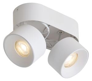 Spot aplicat modern alb GU10 50mm 2 lumini orientabil - Echo