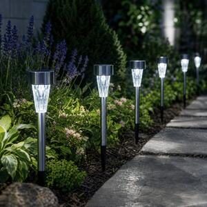 Set 6 x Lampa solara 31 cm, Argintiu