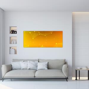 Tabloul abstract galben (120x50 cm)