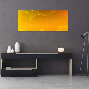 Tabloul abstract galben (120x50 cm)