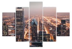 Tabloul cu metropolă luminată (150x105 cm)