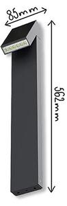 Viking - Lampă solară LED, 1,4 W, 3,7 V, IP65, 3000 K