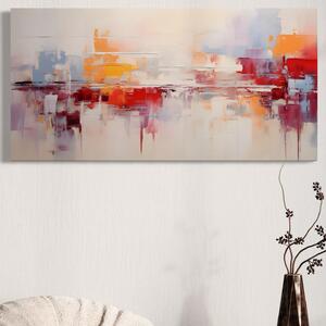 Tablou Canvas Premium LuxCanva® A1622, Cromatica , Living, Abstract, Reflexie De Culori, Decorativ, Dormitor, Culori Vibrante