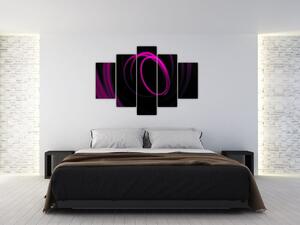 Tablou - linii violete (150x105 cm)