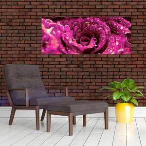 Tabloul cu floarea trandafirului roz (120x50 cm)