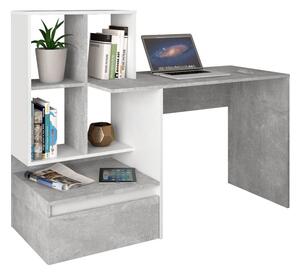 Z0ND0 Masă PC Nacio (beton + alb) . 1116420