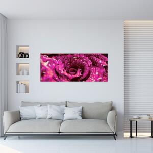 Tabloul cu floarea trandafirului roz (120x50 cm)
