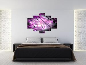 Tabloul cu abstracție frumoasă în violet (150x105 cm)