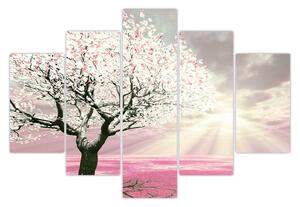 Tabloul copacului roz (150x105 cm)