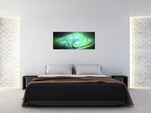 Tabloul cu abstracție verde (120x50 cm)