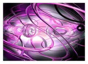 Tabloul cu abstracție frumoasă în violet (70x50 cm)