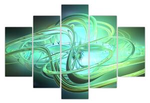 Tabloul cu abstracție verde (150x105 cm)
