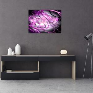 Tabloul cu abstracție frumoasă în violet (70x50 cm)