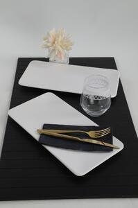 Set 2 platouri 275KRM1720, alb, ceramica, 33x17 cm