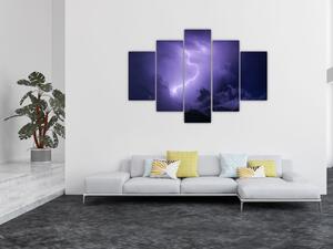 Tablou - cerul violet cu fulger (150x105 cm)