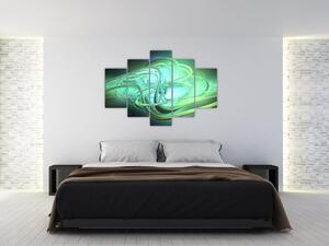 Tabloul cu abstracție verde (150x105 cm)