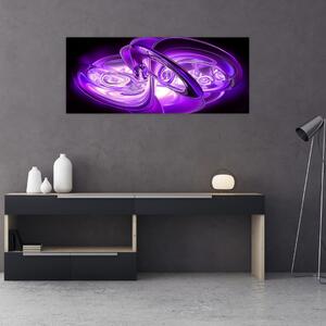 Tabloul fractalilor în violet (120x50 cm)