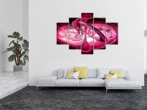 Tabloul cu fractali roz (150x105 cm)