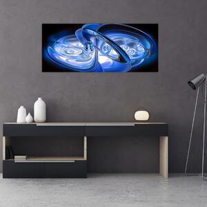 Tabloul abstract albastru (120x50 cm)