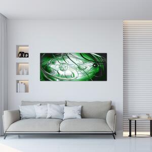 Tabloul abstract verde (120x50 cm)