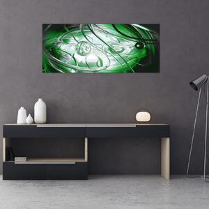 Tabloul abstract verde (120x50 cm)