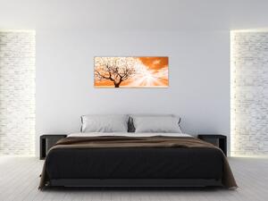 Tabloul cu pomul portocaliu (120x50 cm)