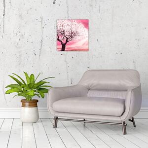Tabloul cu pomul roz (30x30 cm)