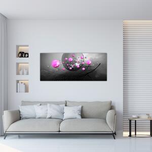 Tabloul cu bile roz (120x50 cm)