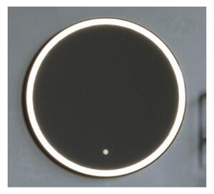 Oglinda rotunda cu rama neagra, iluminare LED si dezaburire, Fluminia, Ando 600 mm
