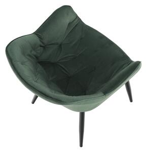 Fotoliu de design, material textil Velvet verde, FEDRIS Verde