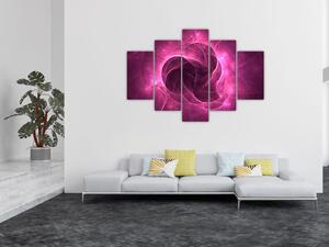 Tablou cu abstracțiune modernă în roz (150x105 cm)