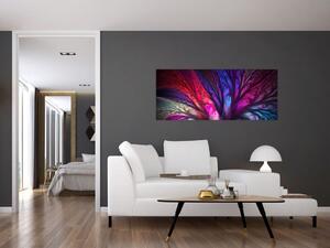Tabloul abstract cu copacul (120x50 cm)